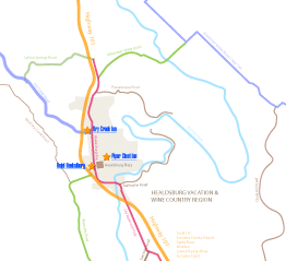 Lodging Map for Healdsburg