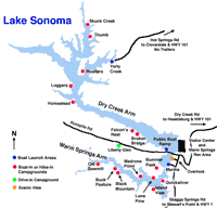 Lake Sonoma Map