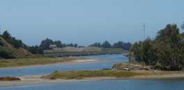 River Mouth: The Island and land behind it is park property